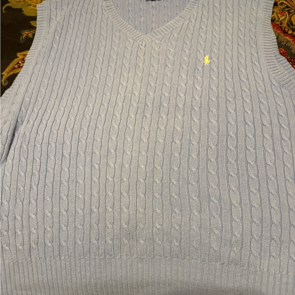 Polo by Ralph Lauren Blue V-Neck Sweater